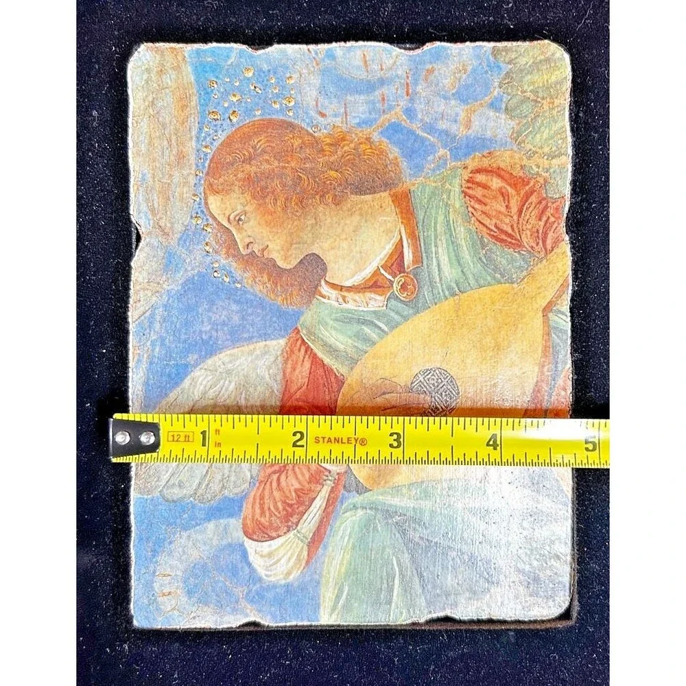 Bottega Artigiana Tifernate Fresco Angel Painting Melozzo da Forli Gold Leaf COA